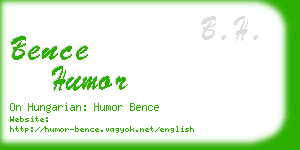 bence humor business card